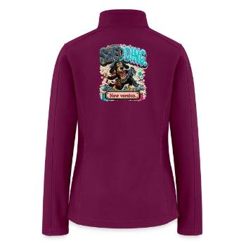 Cozy Dog Relaxed Lifestyle Humor - Women’s Soft Shell Jacket - raspberry - Back