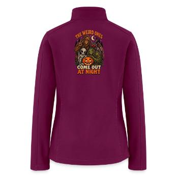The Weird Ones Come Out at Night Cryptids - Women’s Soft Shell Jacket - raspberry - Back
