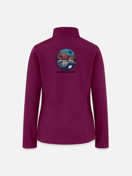 Ocean Guardians Art - Women’s Soft Shell Jacket - raspberry