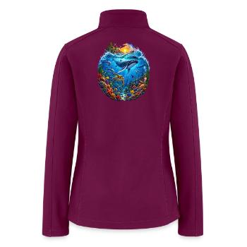 Ocean Life – Underwater World Adventure - Women’s Soft Shell Jacket - raspberry - Back