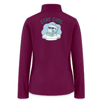 Stay Cool Cute Ice Summer Vacation - Women’s Soft Shell Jacket - raspberry - Back
