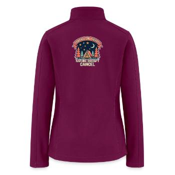 Camping Is My Therapy Night Sky Tee - Women’s Soft Shell Jacket - raspberry - Back
