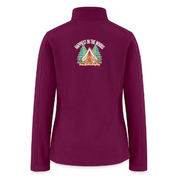 Happiest In The Woods - Women’s Soft Shell Jacket - raspberry - Back