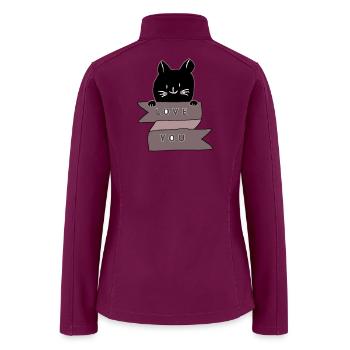 Love you art design  - Women’s Soft Shell Jacket - raspberry - Back