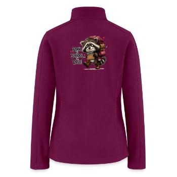 Funny_Masked_Critter_Back_To_Class_Vibe - Women’s Soft Shell Jacket - raspberry - Back