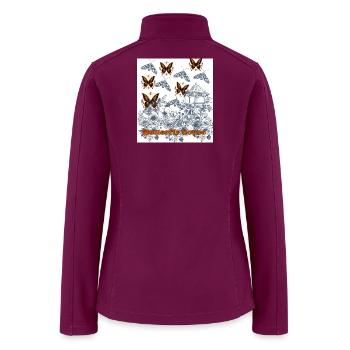 Butterfly House Garden - Women’s Soft Shell Jacket - raspberry - Back