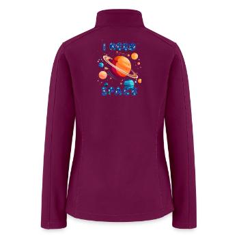 I need space design - Space lovers - Funny design - Women’s Soft Shell Jacket - raspberry - Back