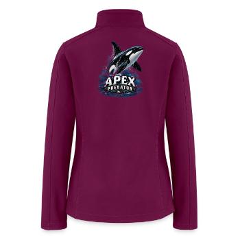 Apex Orca Splash Killer Whale 3D - Women’s Soft Shell Jacket - raspberry - Back