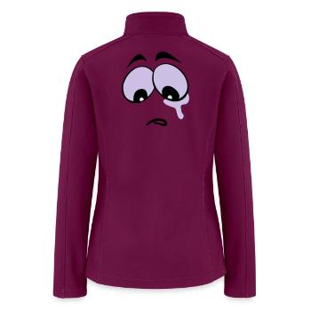 Sad Face - Women’s Soft Shell Jacket - raspberry - Back