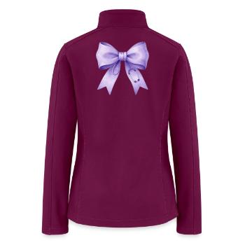 Purple Stethoscope Bow Design - Women’s Soft Shell Jacket - raspberry - Back