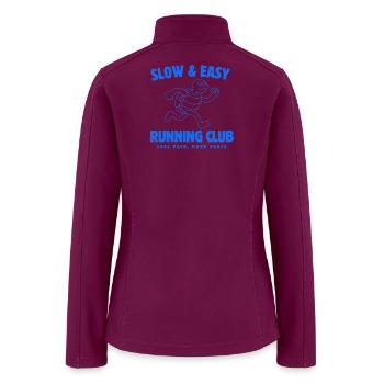 Slow & Easy Turtle Running Club - Women’s Soft Shell Jacket - raspberry - Back