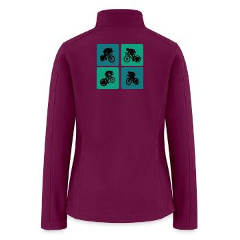 Cycling road bike design - Women’s Soft Shell Jacket - raspberry - Back