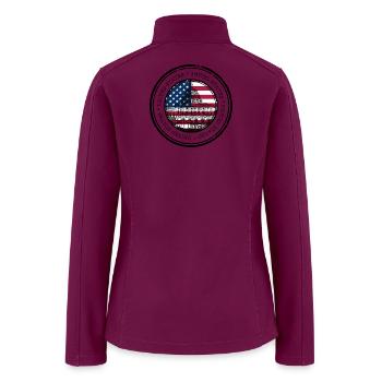 Capitol Dome Americana Stamp - Women’s Soft Shell Jacket - raspberry - Back