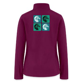 Bonsai Yin Yang - Women’s Soft Shell Jacket - raspberry - Back