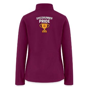 Speedrunner Pride Award Illustration - Women’s Soft Shell Jacket - raspberry - Back