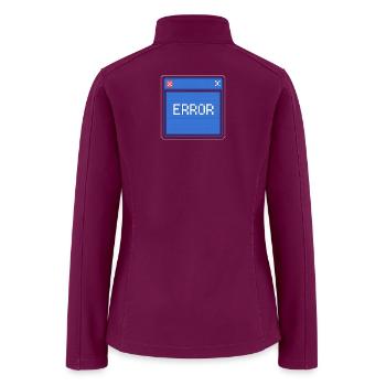 Retro Error Screen Design - Women’s Soft Shell Jacket - raspberry - Back