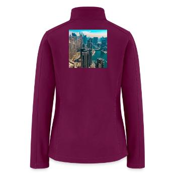 Modern Dubai Skyline Panorama - Women’s Soft Shell Jacket - raspberry - Back