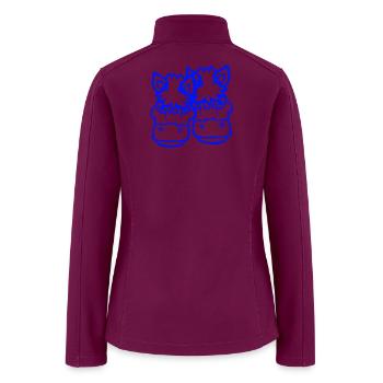 2 horses Man Woman Lovers Friends Love Team Couple - Women’s Soft Shell Jacket - raspberry - Back