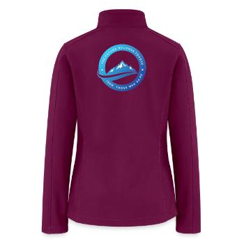 Mountain Range Inspirational Logo - Women’s Soft Shell Jacket - raspberry - Back