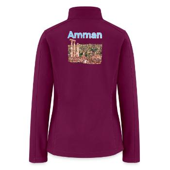  Amman Illustration عمان- - جبل القلعة  - Women’s Soft Shell Jacket - raspberry - Back