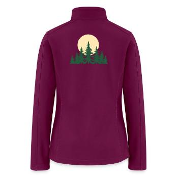 Serene Forest at Dusk - Women’s Soft Shell Jacket - raspberry - Back