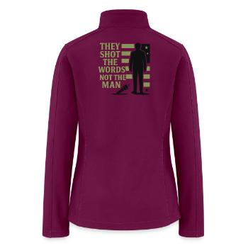 Charlie Empowering Speech Quote T-Shirt - Women’s Soft Shell Jacket - raspberry - Back