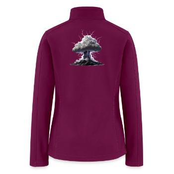 Elemental Fury - Lightning Storm Art - Women’s Soft Shell Jacket - raspberry - Back