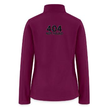 Glitch 404 Not Found - Women’s Soft Shell Jacket - raspberry - Back