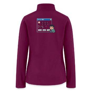 Retro 404 Pixel Humor - Women’s Soft Shell Jacket - raspberry - Back