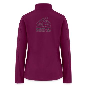 Minimalist Mountain Lines - Women’s Soft Shell Jacket - raspberry - Back