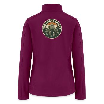 Need More Brains – Zombie Apocalypse - Women’s Soft Shell Jacket - raspberry - Back