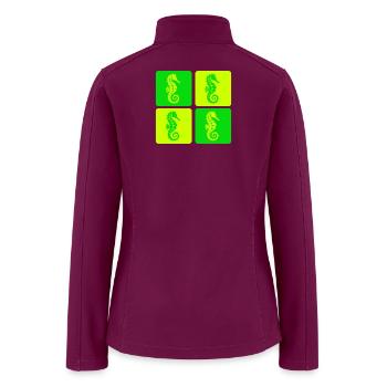 Sea Horse Sea Design - Women’s Soft Shell Jacket - raspberry - Back