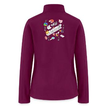 Content Engine for Creators - Women’s Soft Shell Jacket - raspberry - Back