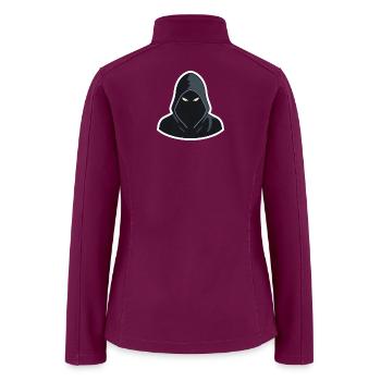 Shadowed Hood Icon - Women’s Soft Shell Jacket - raspberry - Back
