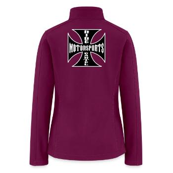 MotorSport Cross Gothic Logo - Women’s Soft Shell Jacket - raspberry - Back