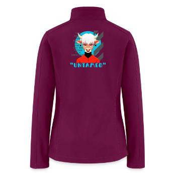 Untamed Bull Portrait - Women’s Soft Shell Jacket - raspberry - Back