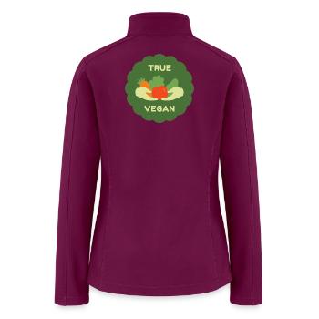 True Vegan Harvest - Women’s Soft Shell Jacket - raspberry - Back