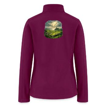 Sunlit Ruins and Sheep Valley - Women’s Soft Shell Jacket - raspberry - Back