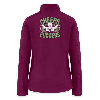 Cheers St PatrickDay - Women’s Soft Shell Jacket - raspberry - Back