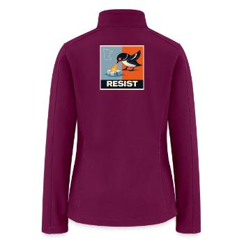Minneapolis ICE Protest RESIST - Women’s Soft Shell Jacket - raspberry - Back