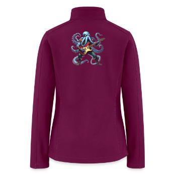 Octopus Guitarist - Women’s Soft Shell Jacket - raspberry - Back