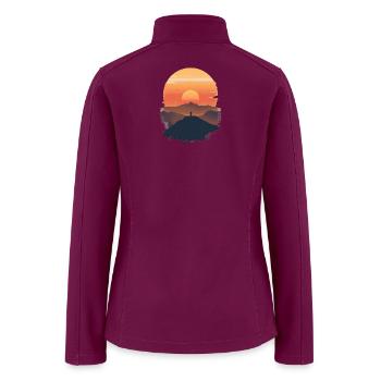 Sunset Summit Silhouette - Women’s Soft Shell Jacket - raspberry - Back