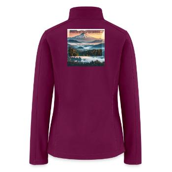 Pacific Northwest Mist Peak - Women’s Soft Shell Jacket - raspberry - Back