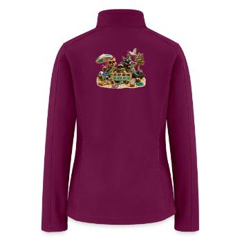 Wooligans Beach Mode Activated - Women’s Soft Shell Jacket - raspberry - Back