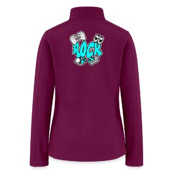 PALABRA MUSIC Comic Character Bold urban Rock - MU - Women’s Soft Shell Jacket - raspberry - Back