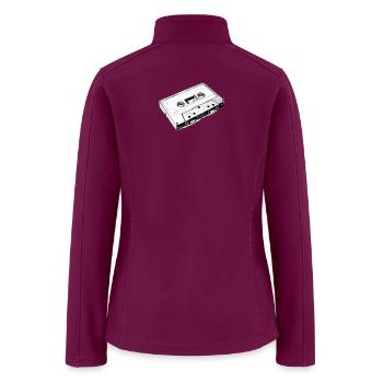 Retro Cassette Tape Neon Echo - Women’s Soft Shell Jacket - raspberry - Back