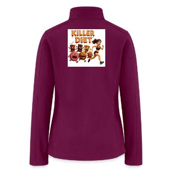 Killer Diet - Horror Junk Food Chase Funny Gym T-S - Women’s Soft Shell Jacket - raspberry - Back
