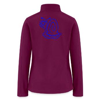 Snail anxiously looking back uncertainly cute fun - Women’s Soft Shell Jacket - raspberry - Back