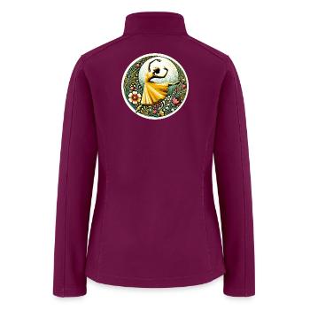 Golden Ballerina in Floral Circle - Women’s Soft Shell Jacket - raspberry - Back