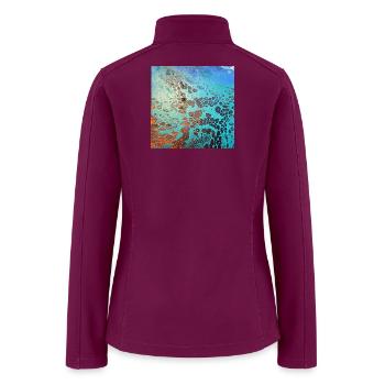 Aqua Cell Burst - Women’s Soft Shell Jacket - raspberry - Back
